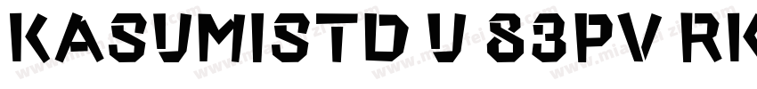 KasumiStd U 83pv RKSJ H字体转换